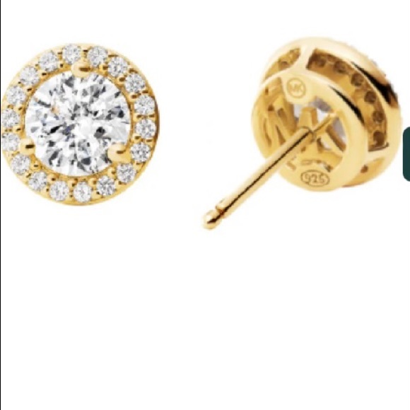 Michael Kors MKC1035AN710 CZ Round Stud SS Gold Plated - Picture 4 of 14